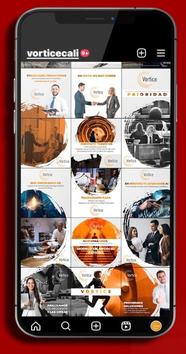 Vórtice — feed de Instagram